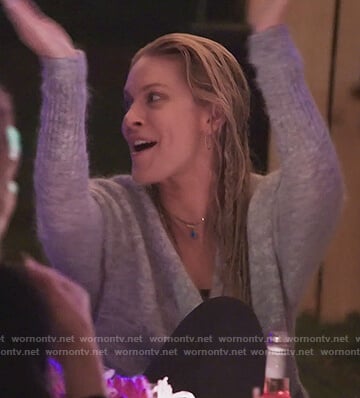 Leah's gray cardigan on The Real Housewives of New York City