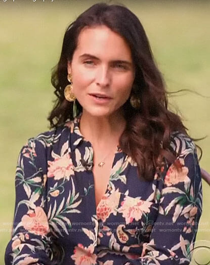 Lilia Luciano's navy floral dress on CBS This Morning
