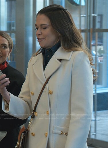 Liza's white coat on Younger