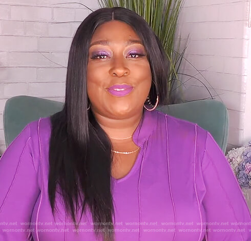 Loni's purple maxi dress on The Real