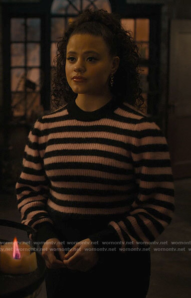 Maggie's pink striped sweater on Charmed
