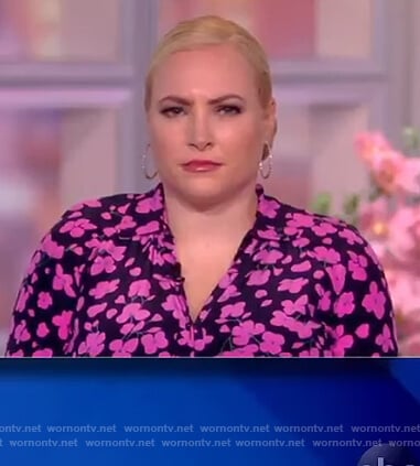Meghan's pink floral print dress on The View