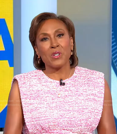 Robin's pink tweed dress on Good Morning America
