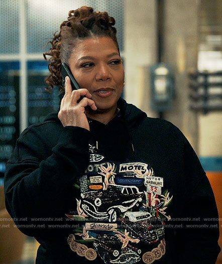 Robyn's black embellished hoodie on The Equalizer
