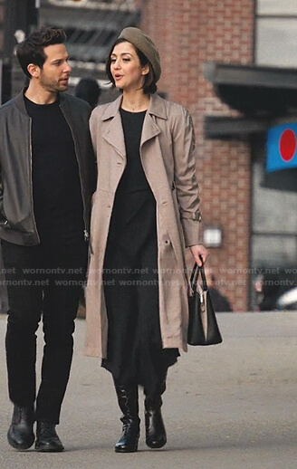 Rose's ruched sleeve coat on Zoeys Extraordinary Playlist