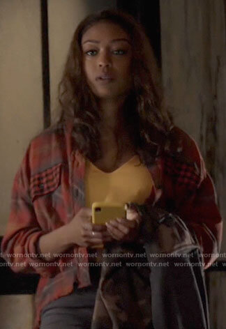 Ryan's red plaid shirt on Batwoman