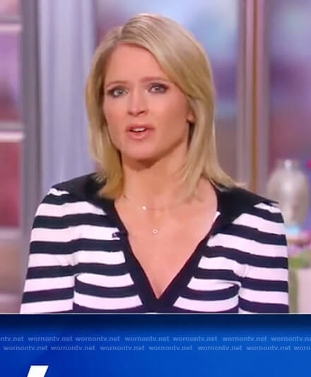 Sara's stripe polo sweater on The View