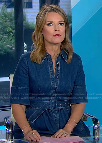Savannah's belted denim dress on Today