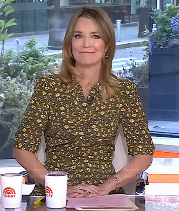 Savannah's yellow floral midi dress on Today
