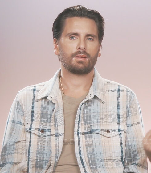 Scott's plaid flannel shirt on Keeping Up with the Kardashians