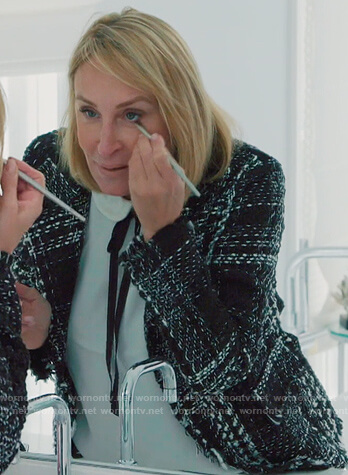 Sonja's black tweed jacket on The Real Housewives of New York City