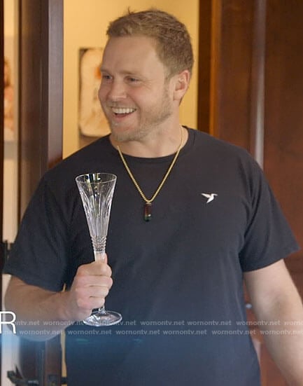 Spencer's black bird logo tee on The Hills New Beginnings
