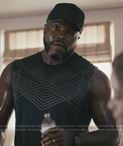 Stanley's black printed tank on Good Girls