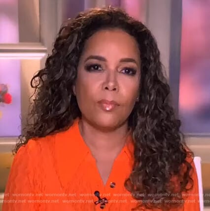Sunny's red knit polo on The View