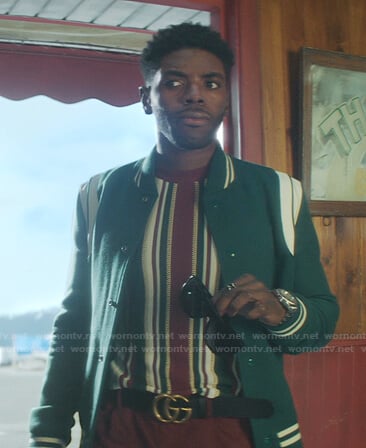 Tom Swift's green bomber jacket on Nancy Drew