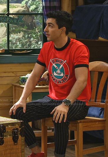 Parker's pinstripe pants on Bunkd