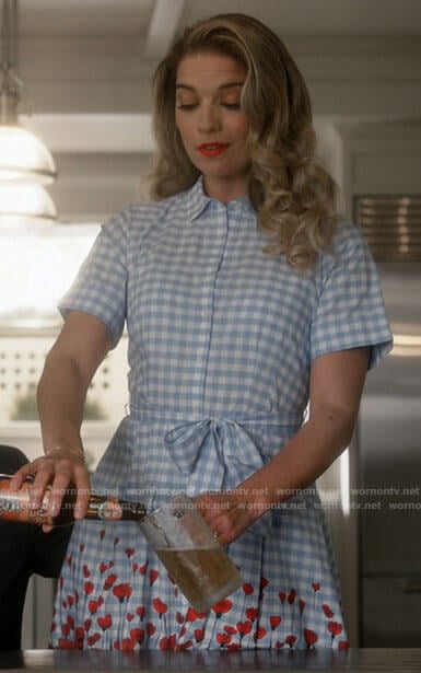 Allison's gingham and floral shirtdress on Kevin Can F**k Himself