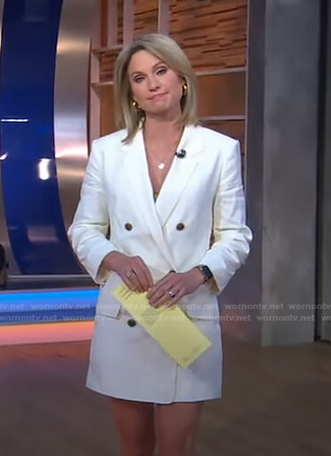 Aay's white blazer dress on Good Morning America