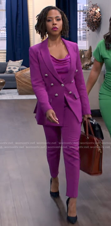 Andi's pink suit on Tyler Perrys Sistas