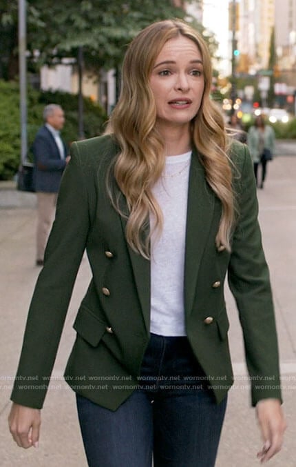 Caitlin's dark green blazer on The Flash