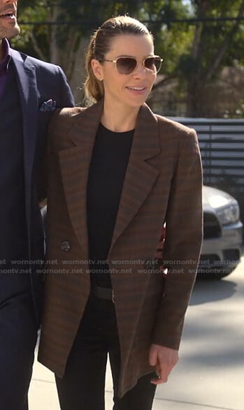 Chloe's brown plaid blazer on Lucifer