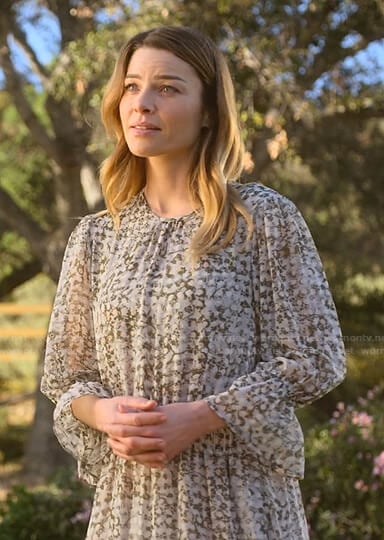 Chloe's floral chiffon midi dress on Lucifer