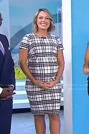 Dylan's white plaid maternity dress on Today