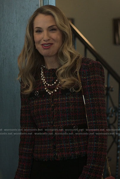 Geogina's tweed jacket on Love Victor