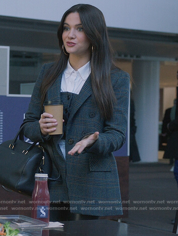 Jane's gray plaid blazer on The Bold Type