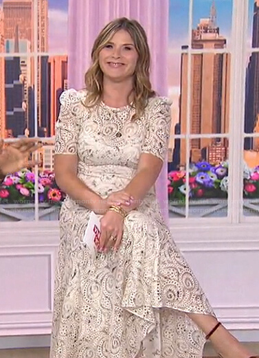 Jenna's ivory lace maxi dress on Today
