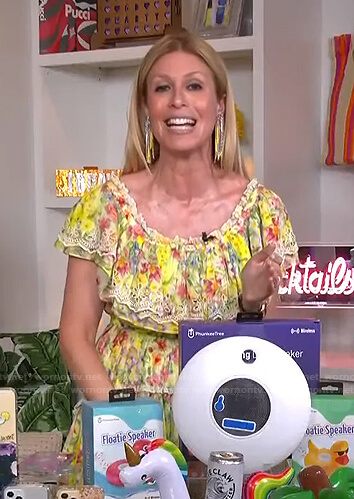 Jill's yellow floral ruffle dress on Today