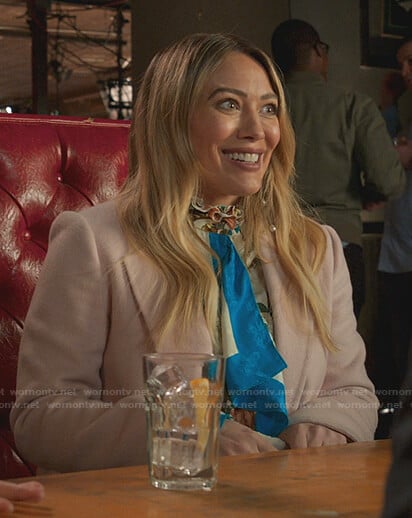 Kelsey's floral ruffle blouse on Younger