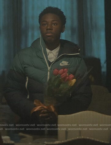 Kevin's green puffer jacket on The Chi
