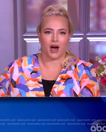Meghan's abstract print dress on The View
