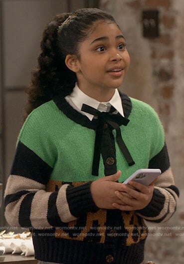 Millicent's colroblock leopard sweater on iCarly