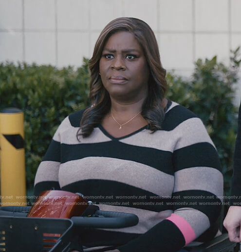 Ruby's striped sweater on Good Girls