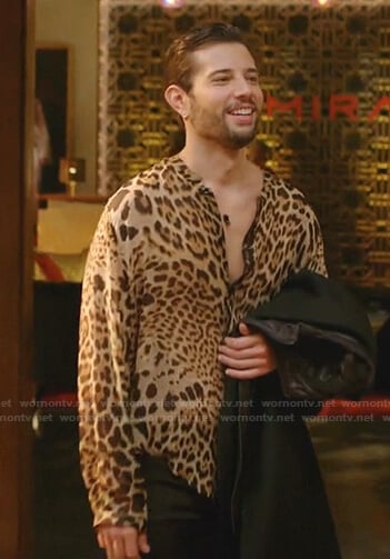 Sam's leopard print shirt on Dynasty