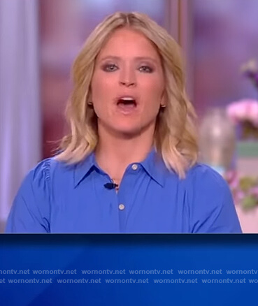 Sara's blue shirtdress on The View