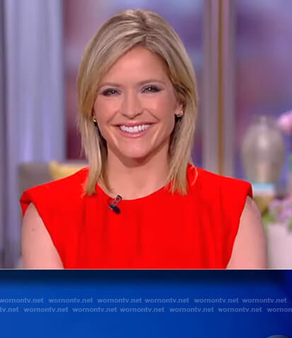 Sara's red sleeveless top on The View
