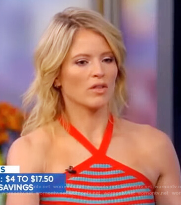 Sara's stripe ribbed halter top on The View