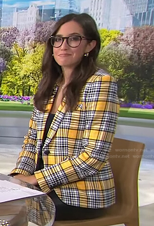 Savannah Sellers's yellow plaid blazer on Today