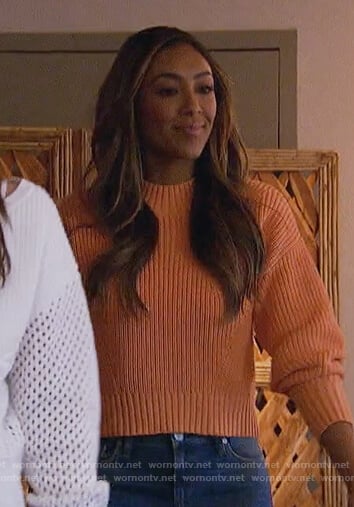 Tayshia's orange sweater on The Bachelorette