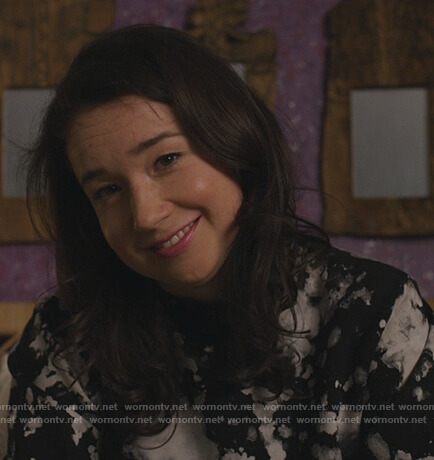 Marissa's tie dye sweatshirt on The Good Fight