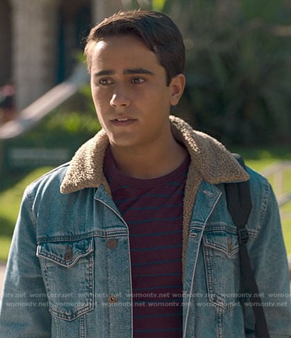 Victor's denim sherpa collar jacket on Love Victor