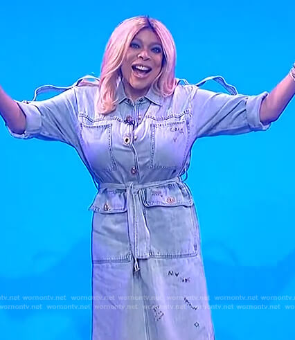 Wendy's denim dress on The Wendy Williams Show