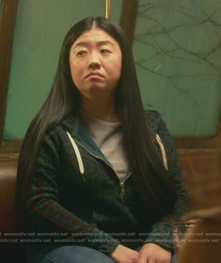Alice's green leopard hoodie on Good Trouble