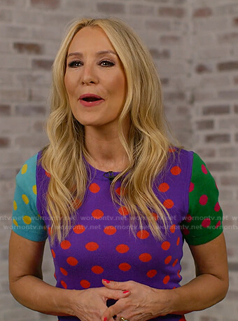 Chassie Post's multicolor polka dot top on Today