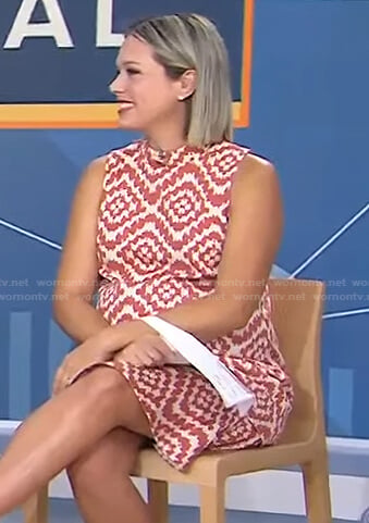 Dylan's printed mock neck maternity dress on Today