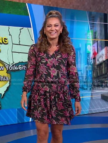 Ginger's black floral dress on Good Morning America
