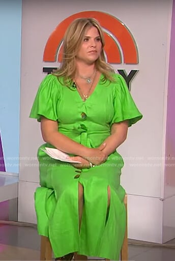Jenna's green puff sleeve dress on Today